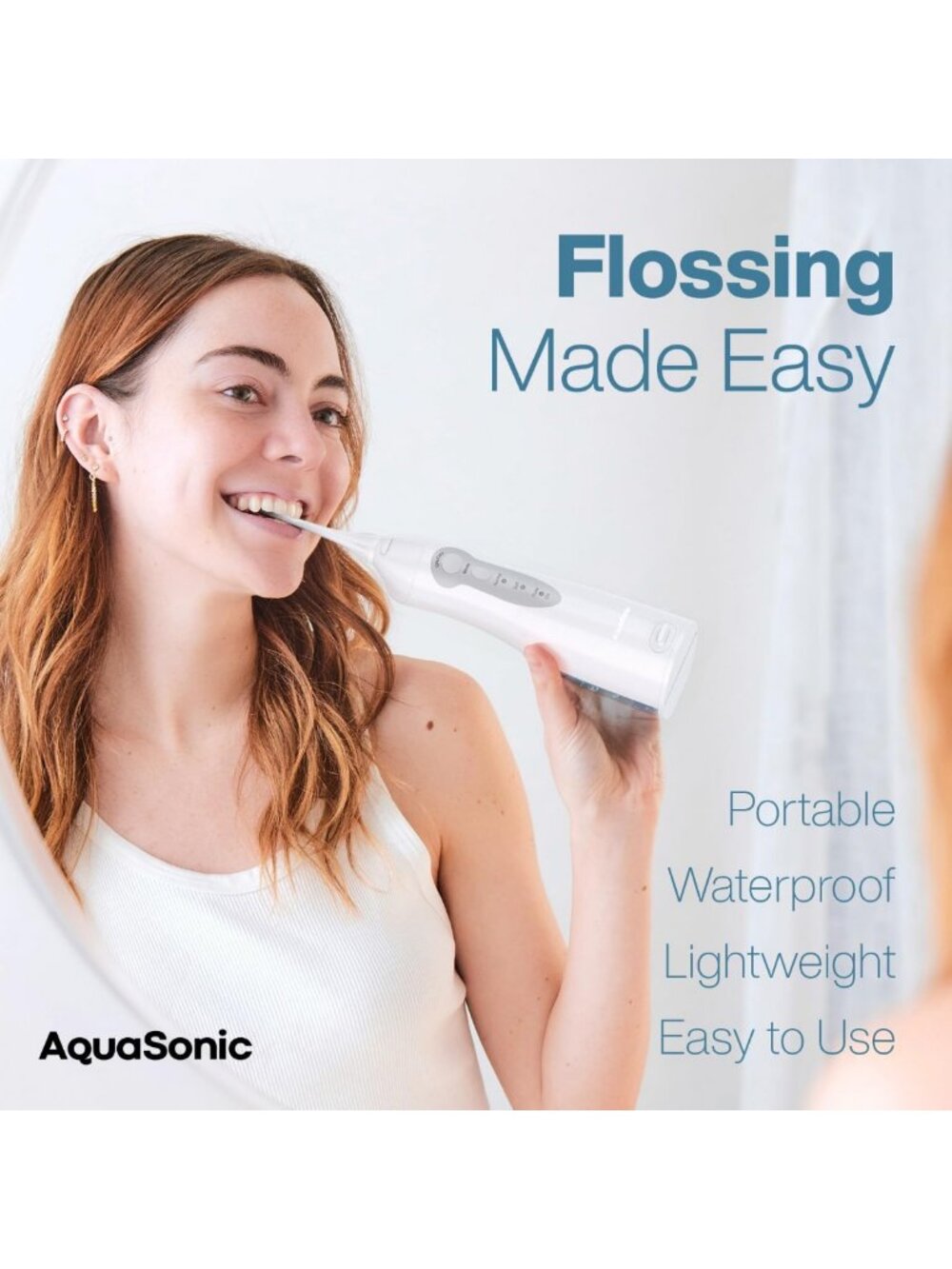 Cordless Rechargeable Water Flosser - Portable Waterproof Oral Irrigator with 5 - Picture 2 of 8